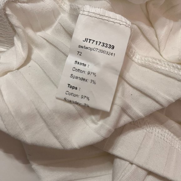 NWOT SHEIN Solid Rib-knit Tube Top and Bodycon Skirt Set White Size Small - Picture 11 of 11